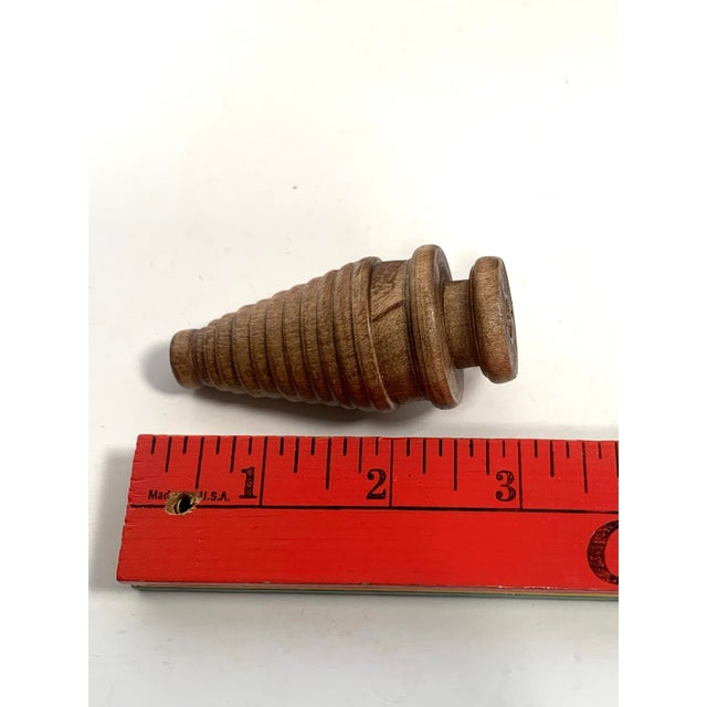 1980's Small Wooden Bobbins Spools Set of Eight For Sale - Image 9 of 9