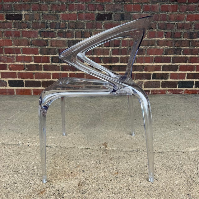 Plastic Ava Lucite Modern Armchair by Song Wen Zhong for Roche Bobois For Sale - Image 7 of 12