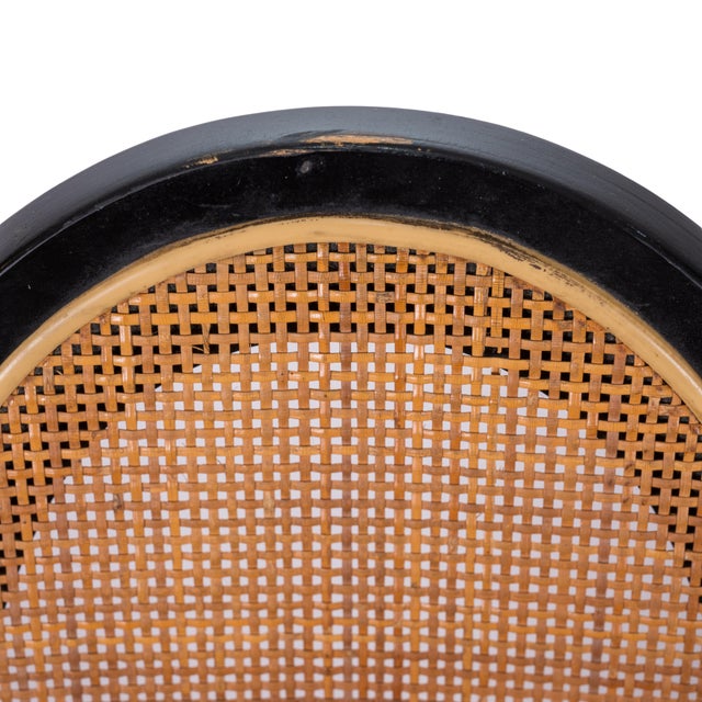 MidCentury Stakmore Cane Back Folding Chairs Set of 6 Chairish