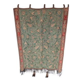 Antique Silk & Velvet Tapestry For Sale