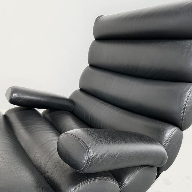 Black Black Leather Sinus Armchair by Reinhold Adolf for Cor, 2000s For Sale - Image 8 of 14