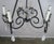 Six-Light Rock Crystal Wrought Iron Chandelier For Sale - Image 9 of 12