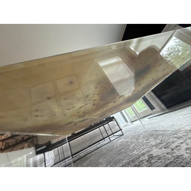 Vladimir Kagan 1970s Attributed to Vladimir Kagan "Jessica" Onyx Lucite Cocktail Coffee Table For Sale - Image 4 of 8