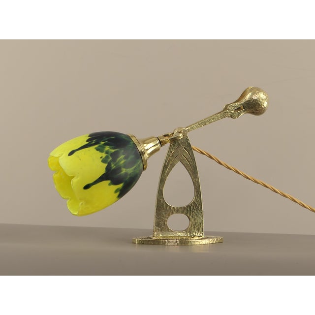 Art Nouveau Wall or Table Lamp attributed to Wiener Werkstätten, Vienna, 1920s For Sale - Image 10 of 16