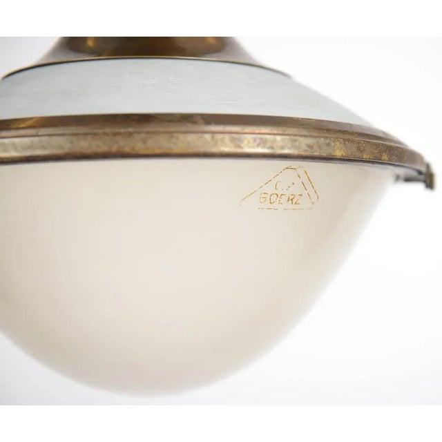 1920s Bauhaus Pentant Light in Brass by Goerz, 1930s For Sale - Image 5 of 7