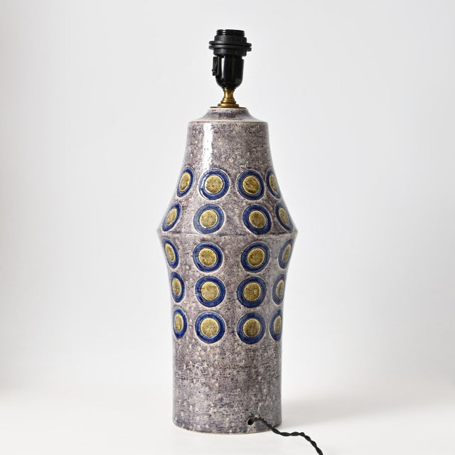 Bitossi Large Ceramic Ikano Table Lamp by Aldo Londi for Bitossi, 1970s For Sale - Image 4 of 13