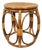 Round Bentwood and Rattan Webbing Stool, 1970s For Sale