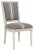 19''H French Brasserie Linen Side Chair in Grey & Beige & Rustic Grey - a Pair For Sale - Image 4 of 10