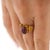 Metal Vintage Oval Rodolite Garnet Victorian Revival in 18k Yellow Gold Solitaire Ring, Size 10.5 For Sale - Image 7 of 17