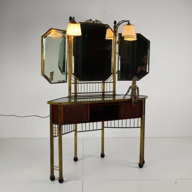 Vintage French Brass Dressing Table, 1930 For Sale - Image 18 of 18