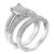 Classic and chic, this diamond bridal set reminds her she's the light of your life. Crafted in sterling silver, the...