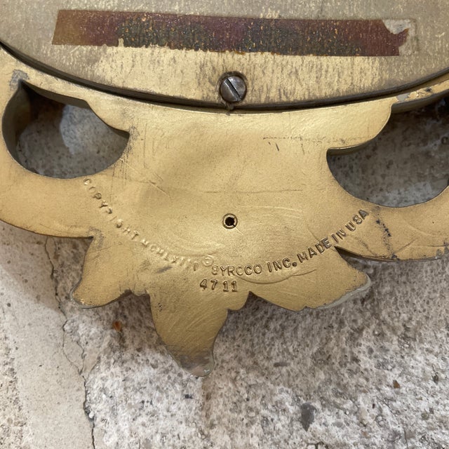 1960s Gilt Resin Oval Wall Mirror by Syrco Inc. Usa For Sale - Image 9 of 11