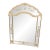 Vintage Italian Murano Glass Venetian Wall Mirror With Floral Engravings & Gold Accents For Sale