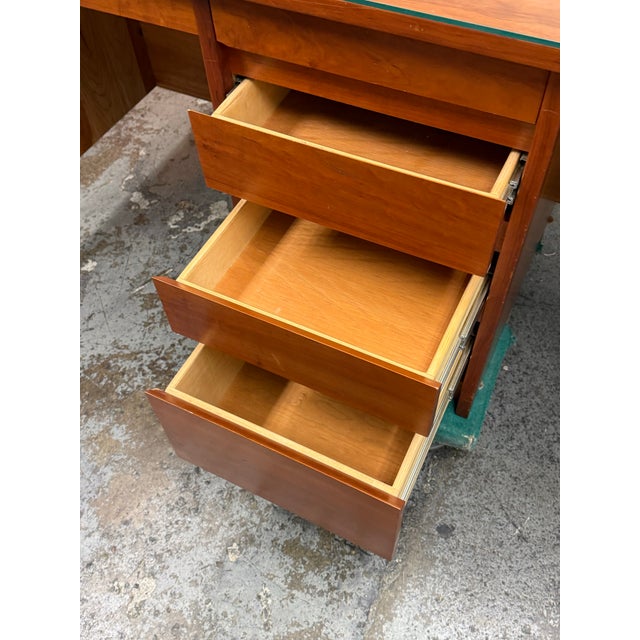 Mid-Century Modern Style Walnut Executive Desk For Sale In San Francisco - Image 6 of 12