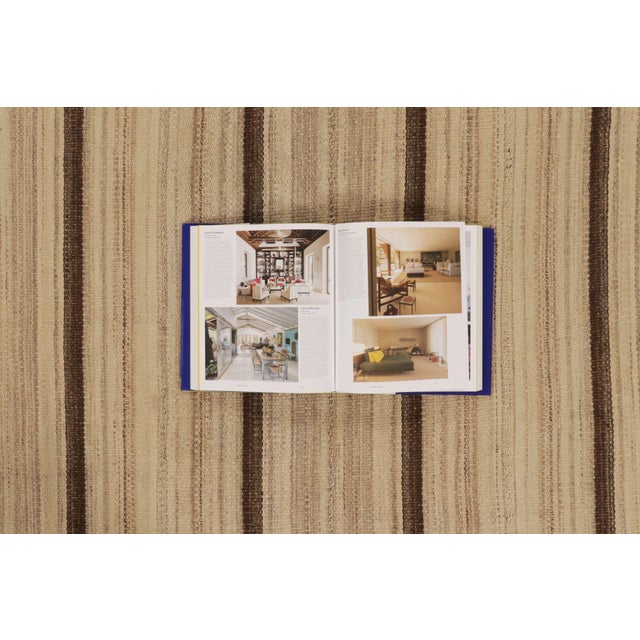 Rug & Kilim’s Contemporary Rez Kilim in Brown and Beige Textural Stripes For Sale - Image 9 of 10