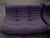 Refurbished 5-piece togo sofa set – plum microfiber pre-owned, independently refurbished and professionally reupholstered...