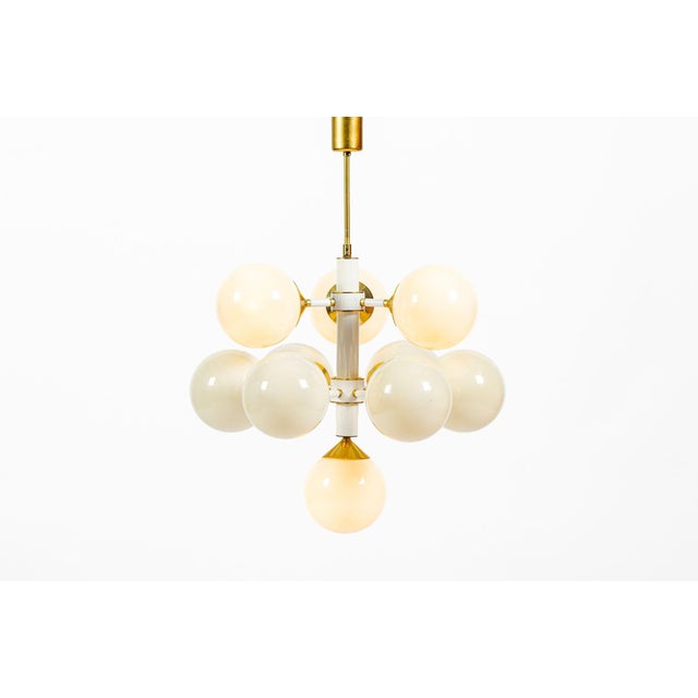 1970s Mid-Century Modern Sputnik Chandelier by Szarvasi, Hungary 3 Available For Sale In Detroit - Image 6 of 15