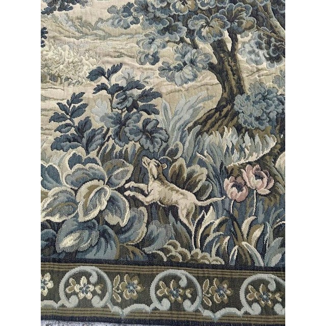 Mid-Century French Jacquard Tapestry in the style of Aubusson, 1960s For Sale - Image 6 of 18