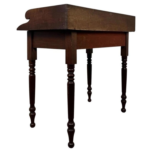 19th Century Antique Victorian Mahogany Writing Table For Sale - Image 9 of 12
