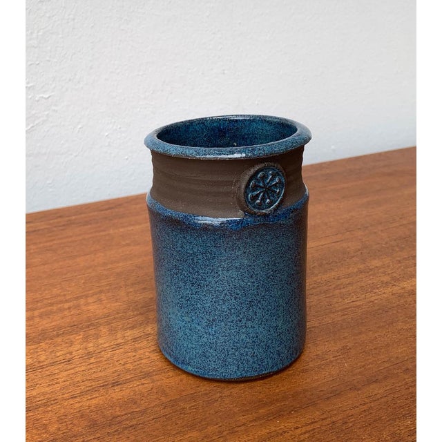 Mid-Century Scandinavian Studio Pottery Vase with Seal Ornament, 1960s For Sale - Image 15 of 18
