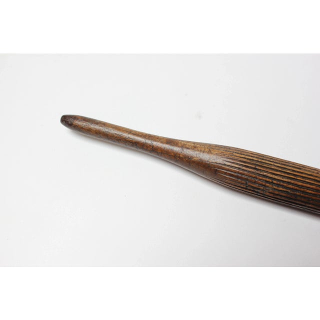 Wood Vintage Ribbed Chipati Roller For Sale - Image 7 of 8