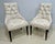 Baker Furniture Thomas Pheasant Upholstered Side Chairs – Newly Reupholstered in Screen-Printed Linen With Rubelli Back (Pair) For Sale In West Palm - Image 6 of 11