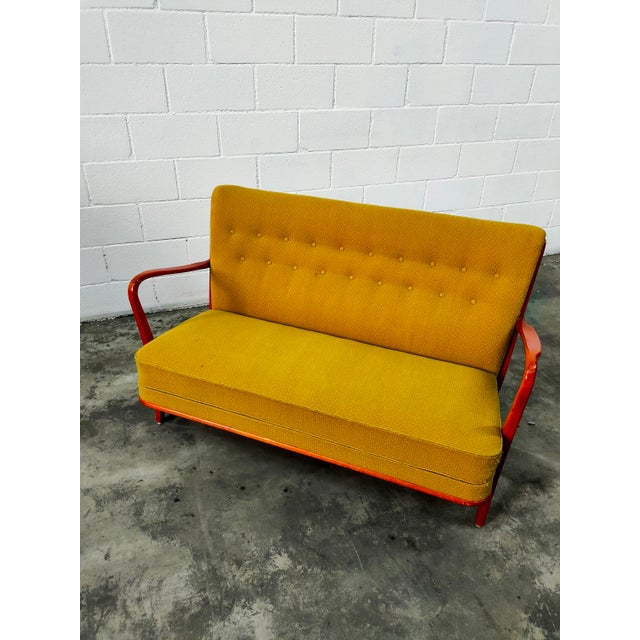 Yellow Vintage Nordic Sofa in Mustard, 1970 For Sale - Image 8 of 8