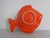 1960s Orange Green Ceramic Fish Ashtray, Italy, 1960s For Sale - Image 5 of 9
