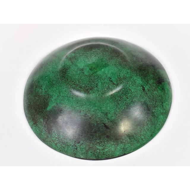 Late 20th Century Vintage Hand Carved Painted Stone Elephant Safari Bowl For Sale - Image 5 of 6