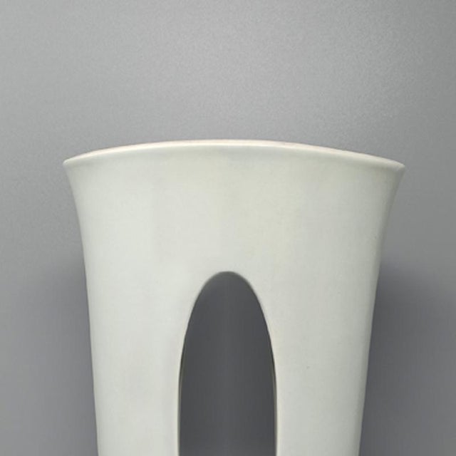 Aqua Green Ceramic Vase, Italy, 1970s For Sale - Image 4 of 6