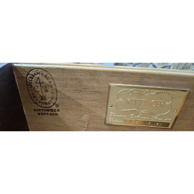 Late 20th Century Kittinger Williamsburg Cw-190 Mahogany Chippendale Bombe Highboy Rare 150 Made For Sale - Image 12 of 15
