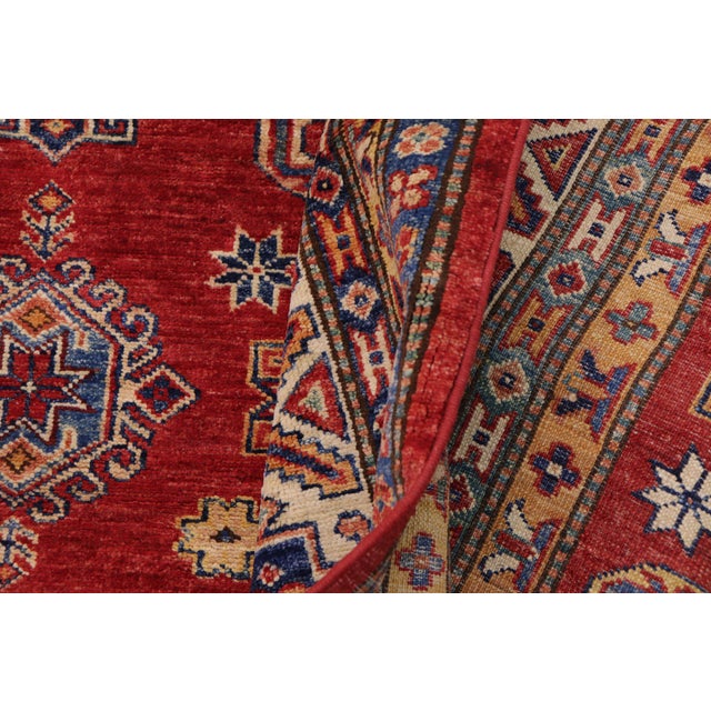Beige Tribal Super Kazak Red/Beige Wool Rug - 8'2'' X 10'3'' For Sale - Image 8 of 10