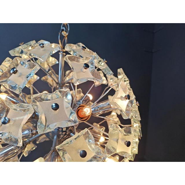 Mid-Century Glass Sputnik Chandelier, 1970s For Sale - Image 3 of 12