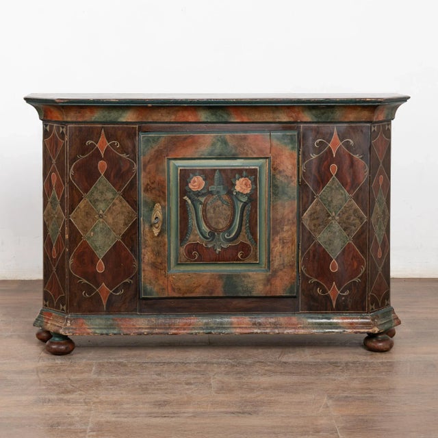 Traditional Late 19th Century Painted Narrow Console Sideboard For Sale - Image 3 of 14