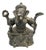 Antique Bronze Ganesha Seated Meditation Four Hands Hindu Ganapati Sculpture For Sale