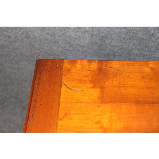 1950s French Louis XVI Directoire Solid Cherry Brass Mounted Commode C. 1950s For Sale - Image 5 of 9