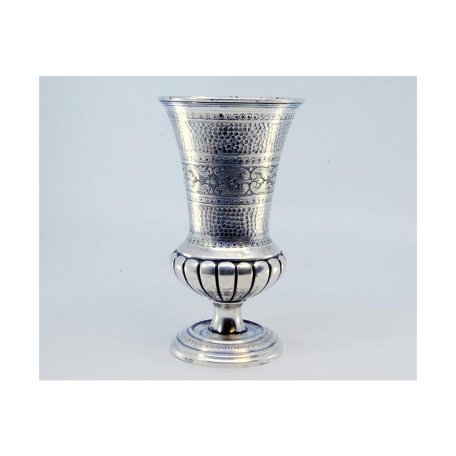 Hammered and Fluted Silver Chalice For Sale - Image 9 of 9