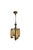 Unique Amsterdam School pendant lamp/ chandelier , 1920s–1930s. The lamp consists of a brass central stem with a geometric...