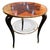 Black Italian Marquetry Brass and Glass 2-Tiered Side Table, 1959 For Sale - Image 8 of 8