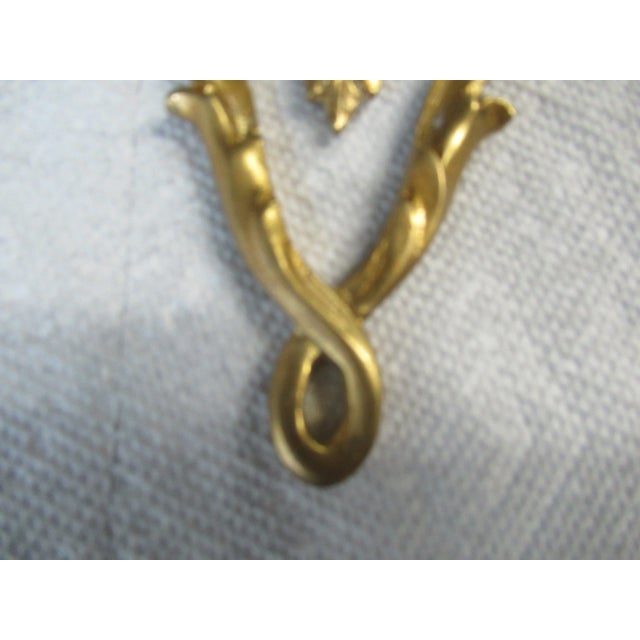 2000 - 2009 Brass Ormolu French Regency Hardware Pull Knob Handles - a Pair For Sale - Image 5 of 8