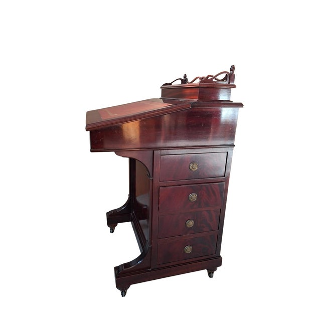 Davenport Mahogany Writing Desk, 1980 For Sale - Image 6 of 18