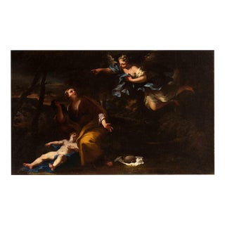 Unknown, Agar and the Angel, Oil Painting, Late 17th Century For Sale