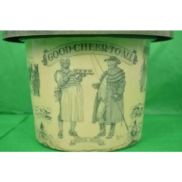 American Paul Desmond Brown for Brooks Brothers 'Good Cheer to All' Resin Ice Bucket For Sale - Image 3 of 11