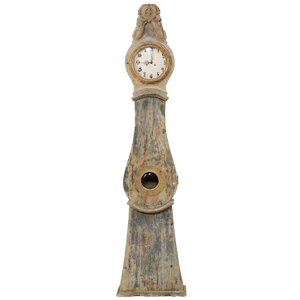 19th Century Swedish Painted Wood Norrbotten Floor Clock