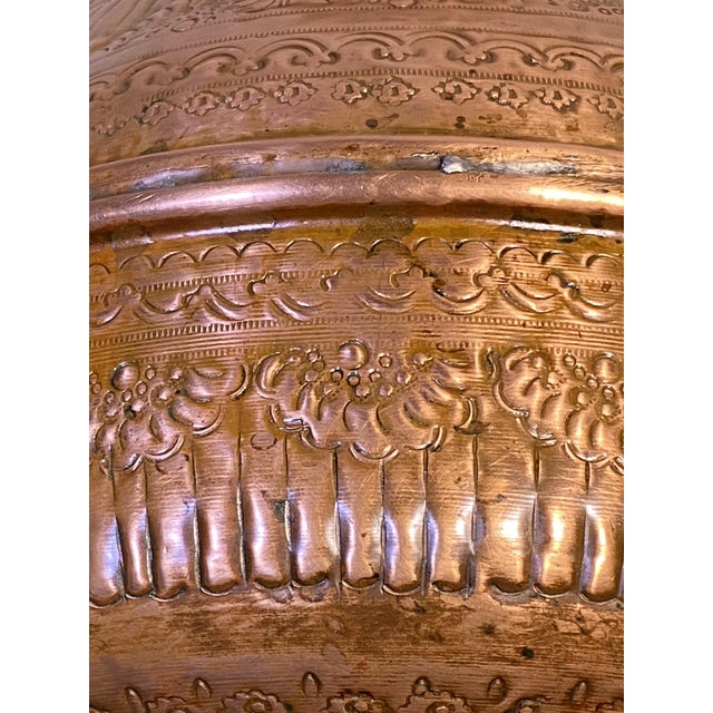 Chiseled and Embossed Copper Amphora, 1890s For Sale - Image 5 of 17