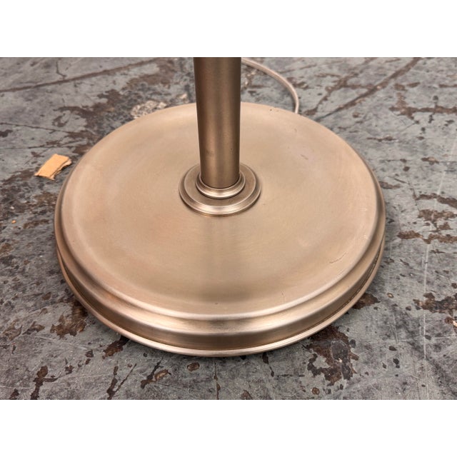Transitional Brushed Nickel Swing Arm Floor Lamps, Pair For Sale - Image 11 of 12
