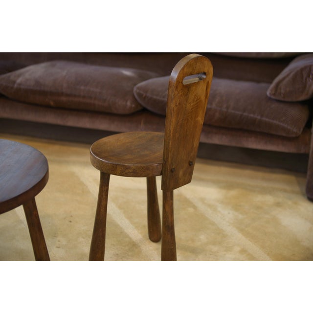Brutalist Children's Chairs and Table, 1960s, Set of 3, in Very Good conditions. Designed 1960 to 1969