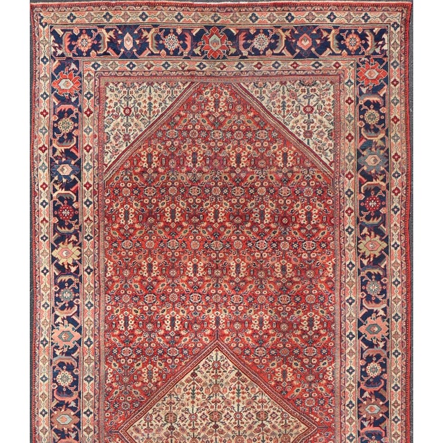 Tribal Antique Persian Sultanabad Large Gallery Rug With Sub-Geometric Motifs For Sale - Image 3 of 16