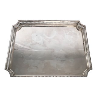 Italien Silver Rectangular Tray For Sale