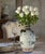 This striking 18-inch Chinese crackleware jug vase makes a commanding decorative statement with its vibrant color palette...